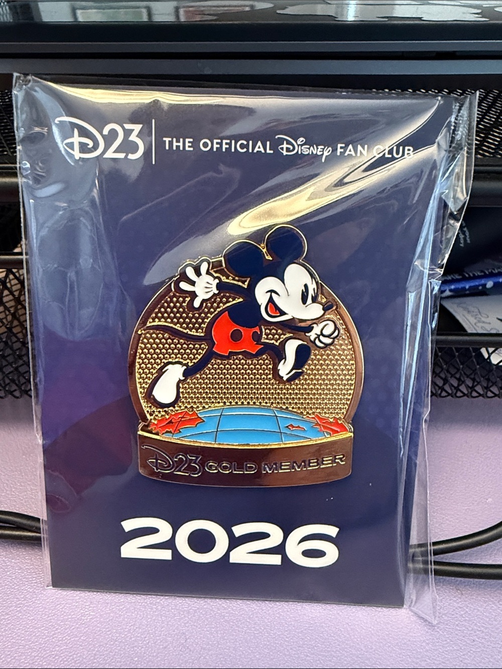 Disney D23 2026 Gold Member Pin Featuring Mickey